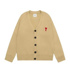 AMI Paris Cardigan Heart Logo – L