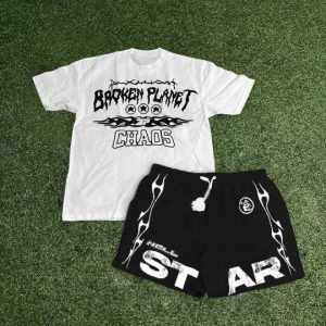 Broken Planet T-Shirt & Shorts Set Chaos Graphic – DXT1HY01P, 3XL