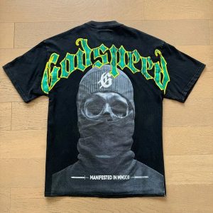 Godspeed Graphic Tee Skull Balaclava – 1020 Washed Black, L