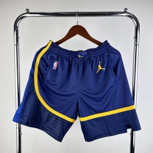 Nike Air Jordan Golden State Warriors 2023/24 Shorts Blue / Yellow – L