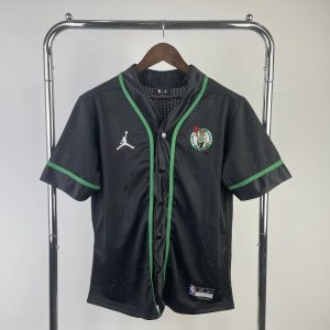 Nike Air Jordan Boston Celtics Buttoned Shirt Black / Green – L