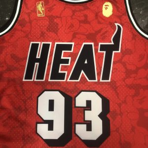 BAPE x Mitchell & Ness Miami Heat Jersey Red – L