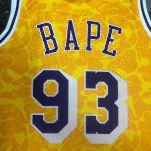 Bape Los Angeles Lakers Jersey Yellow – L
