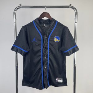 Nike Air Jordan Golden State Warriors Buttoned Shirt Black / Navy – L
