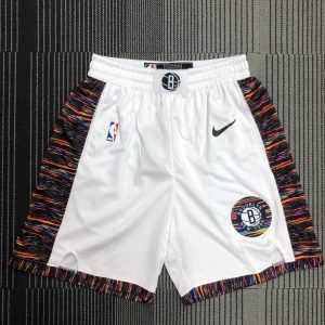 Nike Brooklyn Nets Shorts White / Rainbow – L