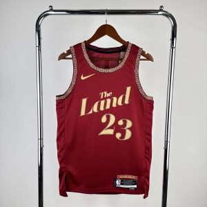 Nike x Donovan Mitchell Cleveland Cavaliers Lebron James City Edition 23/24 Jersey Red / Yellow – L