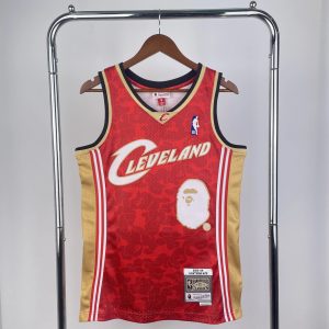 BAPE x Mitchell & Ness Cavs ABC Basketball Swingman Jersey Red / Yellow – L