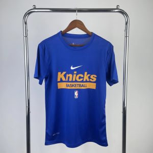 Nike New York Knicks Shirt Blue / Yellow – L