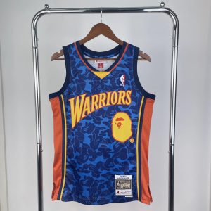 BAPE x Mitchell & Ness Warriors ABC Jersey Navy / Orange – L