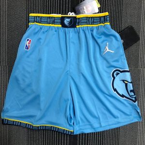Nike Memphis Grizzlies Morant Shorts Blue / Yellow – L