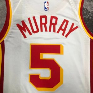 Nike Atlanta Hawks Dejounte Murray 2023-2024 Jersey White / Red – L