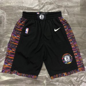 Nike Brooklyn Nets 2019/20 Shorts Black / Rainbow – L
