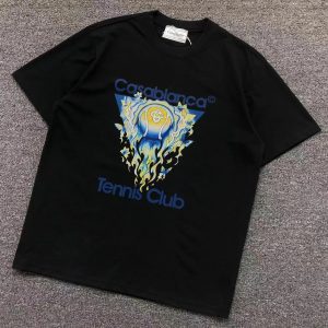 Casablanca Tennis Club Tee Flame Graphic – New black, L