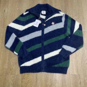 Casablanca Zip-Up Sweater Diagonal Stripe – 7, l