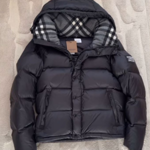 New two-way detachable hooded puffer jacket, couple’s style INS-TOP-Q1 – A- 1 Black, S