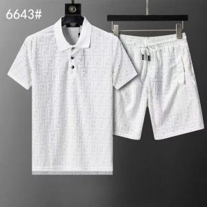 Fendi Polo and Shorts Set FF Logo Jacquard – Fendi 3, 3XL