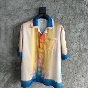 Casablanca Short-Sleeve Shirt Gradient Shell Print – L