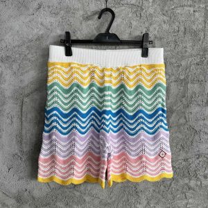 Casablanca Knit Shorts Multicolor Zigzag – L