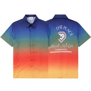 Casablanca Short-Sleeve Button-Up Shirt Sunset Gradient – 010228018, 3XL