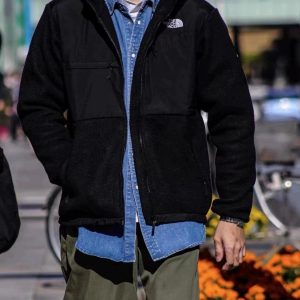 Spring/Autumn Outdoor Softshell Windbreaker Sports-Casual Trench Coat Fleece Jacket Running Gear-CY – black with hood, S