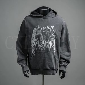 Balenciaga 53th 24 Couture Band Hoodie Black / White – Black-New.Vintage Joint portrait hoodie, L