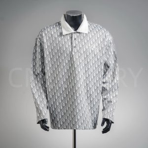 Christian Dior (CD) Polo Sweater Grey / White – gray, L