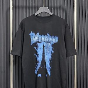 Balenciaga Paris Shirt Black / Blue – Black, L