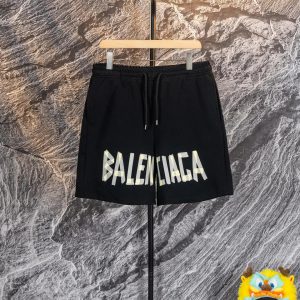 Balenciaga Tape Shorts Black – Black, L