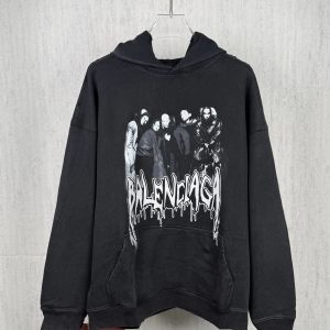 Balenciaga 24AW TRVY7 Metal Heads Hoodie Black – Black, L