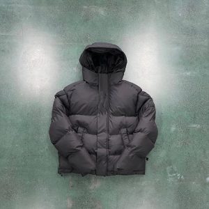 Trapstar Decoded Hooded 2.0 Puffer Jacket Black / White – L