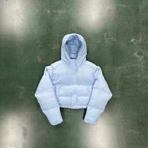 Trapstar Decoded 2.0 Hooded Puffer Jacket Blue – L