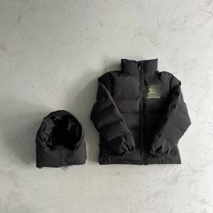 Trapstar Hyperdrive Detachable Hooded Puffer Jacket Black – L