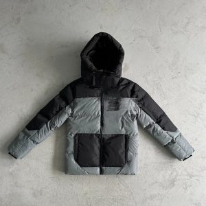 Trapstar Decoded Puffer Jacket Black / Grey – L