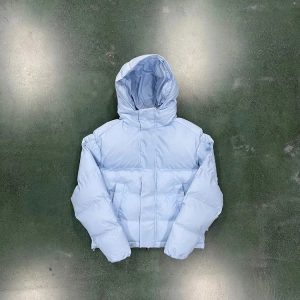 Trapstar Decoded Hooded Puffer Jacket 2.0 Baby Blue – L