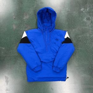 Trapstar 1/4 Zip Hoodie / Track Jacket Blue / White – Deep Blue, L