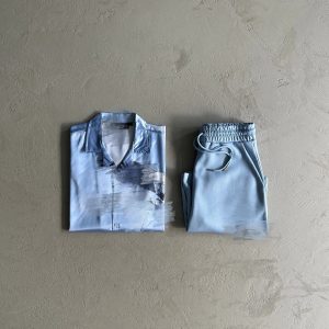 Trapstar Eagle Short Set Baby Blue / White – L