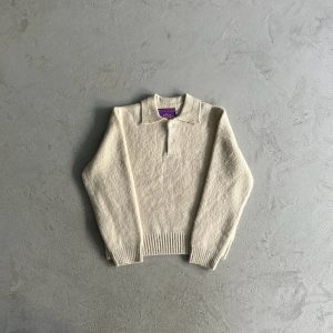 Corteiz Mohair Polo Sweater Beige – Beige, L
