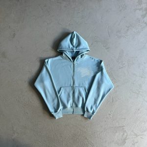 Corteiz Superior Royale Zip Hoodie Baby Blue – Blue, L