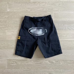 Corteiz Alcatraz Cargo Shorts 1.0 Black / White – L