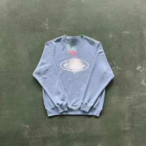 Corteiz Alcatraz Sweater Baby Blue / White – L