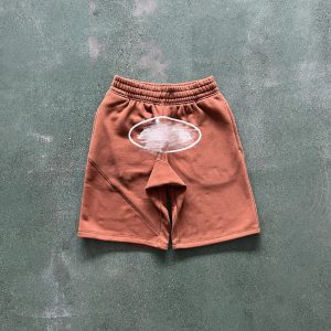 Corteiz Alcatraz Shorts Brown / White – L
