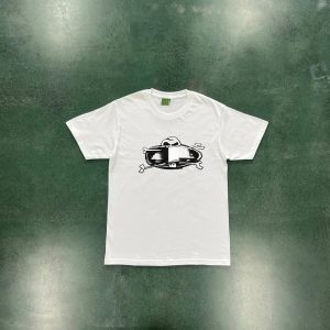 Corteiz Skull Island Shirt White / Black – white, L