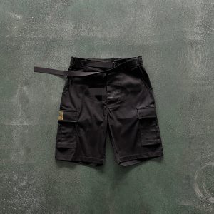 Corteiz Alcatraz Cargo Shorts Black – L