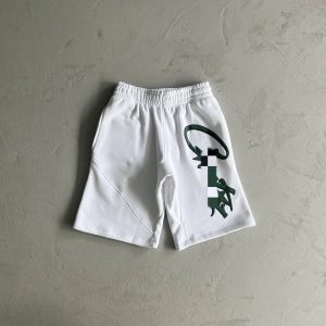 Corteiz Allstarz Shorts White / Green – white, L