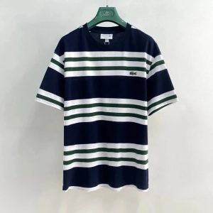 Lacoste Striped Shirt Blue / Black – Size L, Black and white stripes